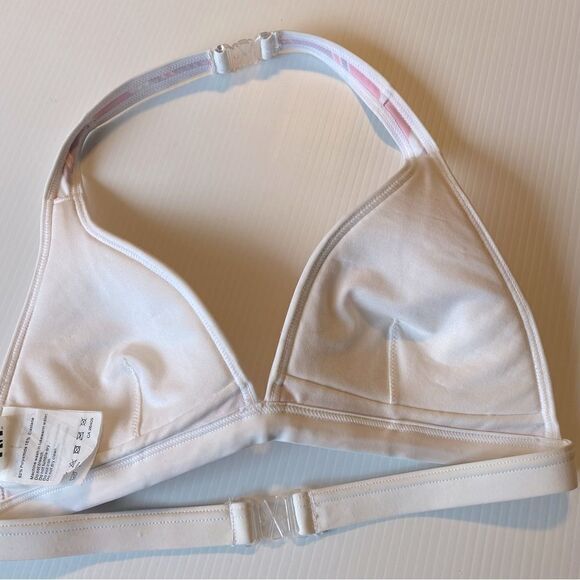 Helly Hansen Swim bathing suit bikini triangle bra top padded striped pink -S - Picture 4 of 7